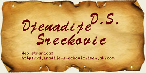 Đenadije Srećković vizit kartica